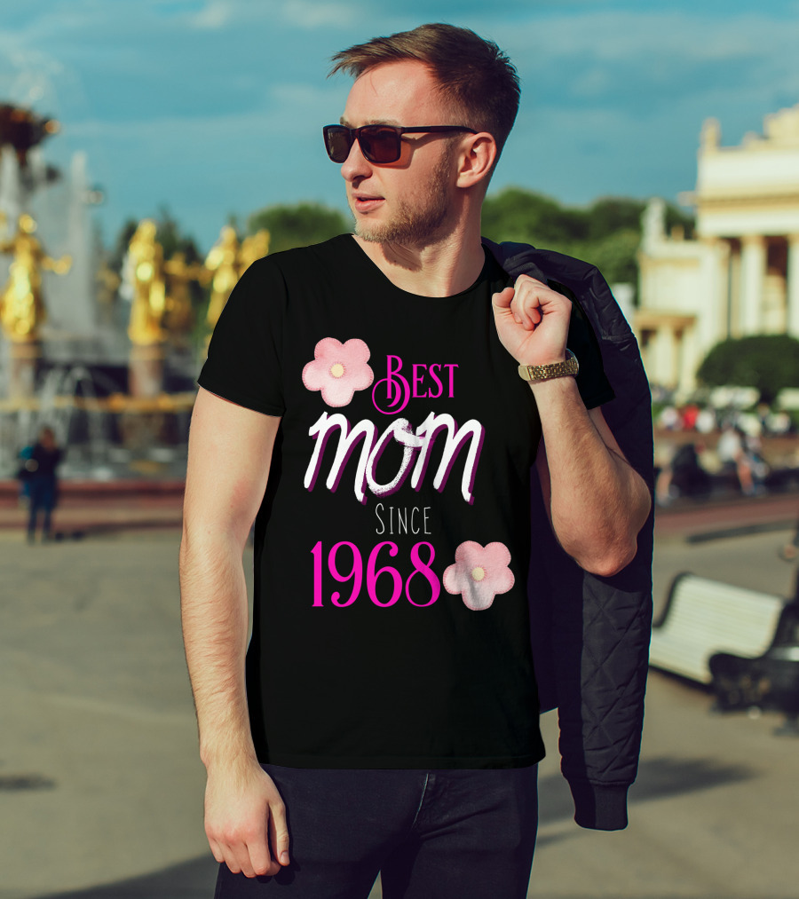 Best Mom Since 1968 Momiversary Flowers Mother's Day T-Shirt