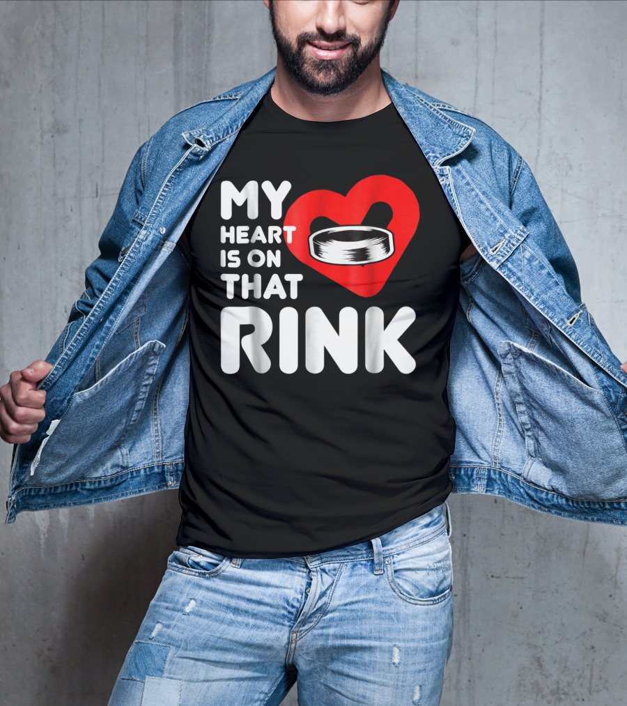 My Heart Is On That Rink Hockey Wife League T-Shirt