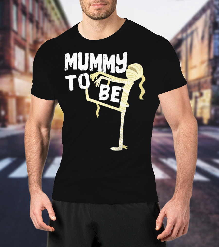 Mummy To Be Pregnancy Halloween First Time Mom Reveal Baby Shower60 T-Shirt