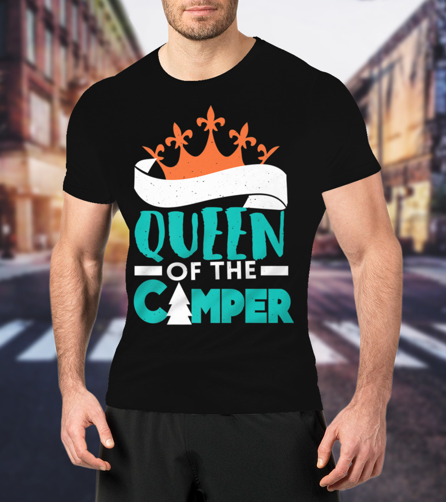 Queen Of The Camper Rv Crown Tree T-Shirt
