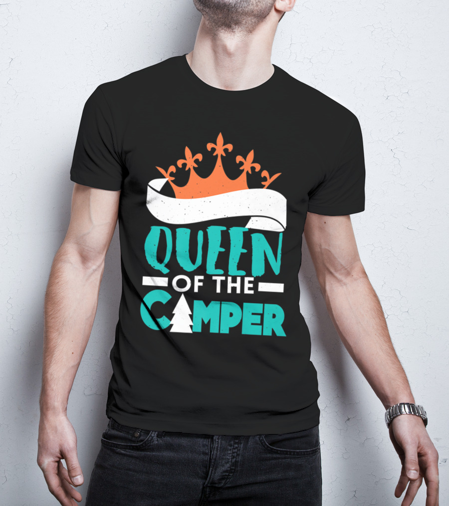 Queen Of The Camper Rv Crown Tree T-Shirt