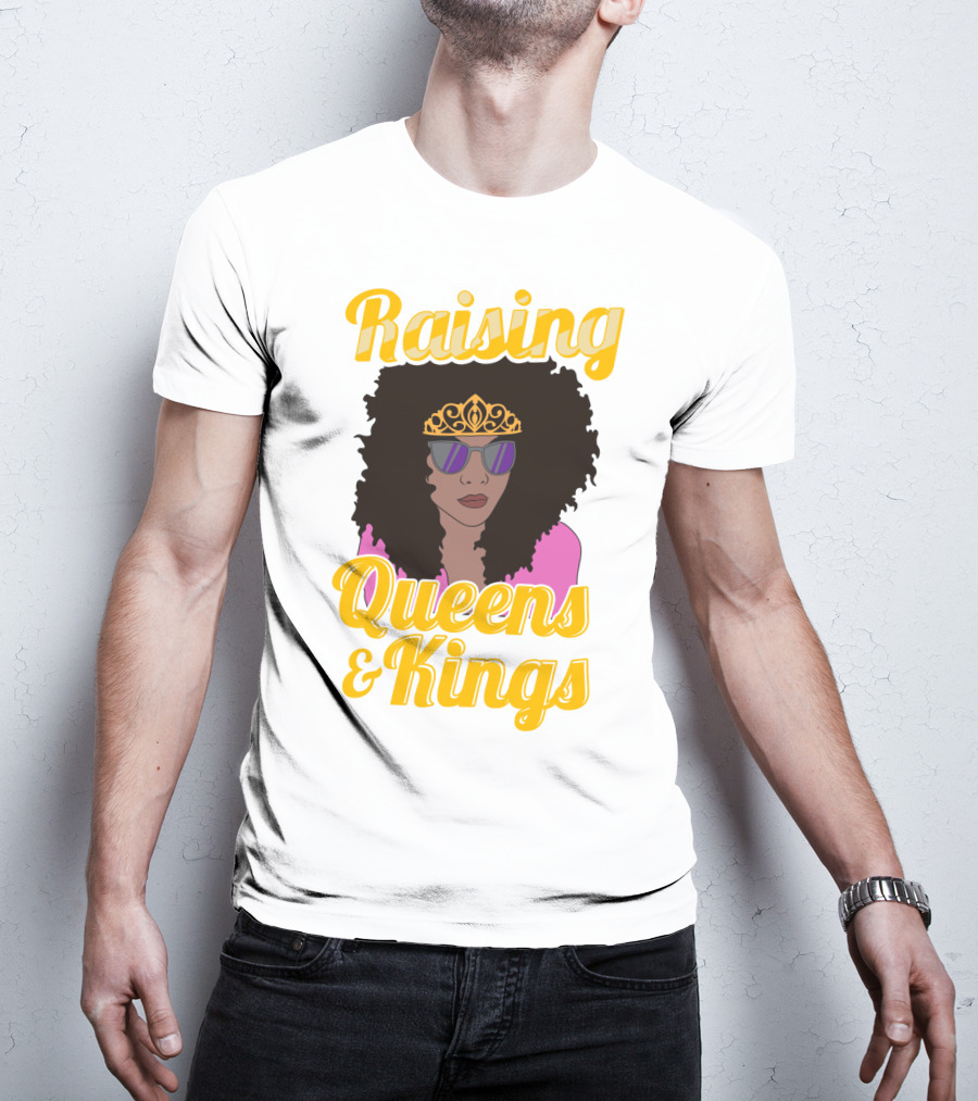 Raising Queens And Kings Afro Mama Tiara Sunglasses T-Shirt