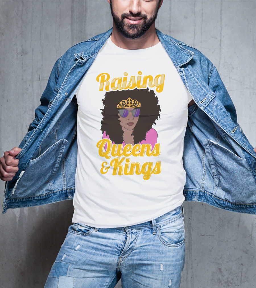 Raising Queens And Kings Afro Mama Tiara Sunglasses T-Shirt