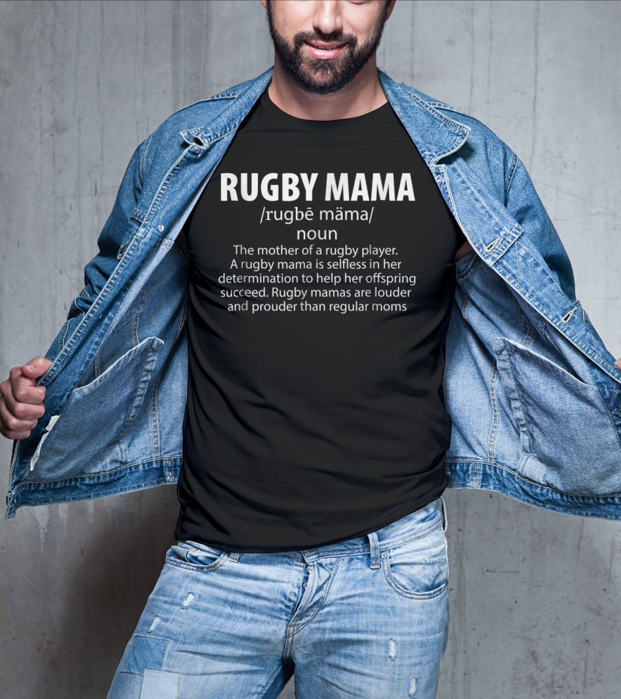 Rugby Mama Definition Funny Proud Rugby Player Mom T-Shirt