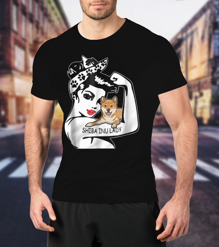 Shiba Inu Lady Strong Mom Birthday Funny T-Shirt