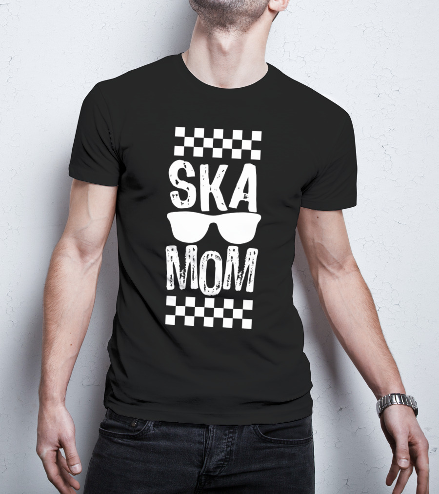 Ska Mom 80s Music Checkered Sunglasses T-Shirt