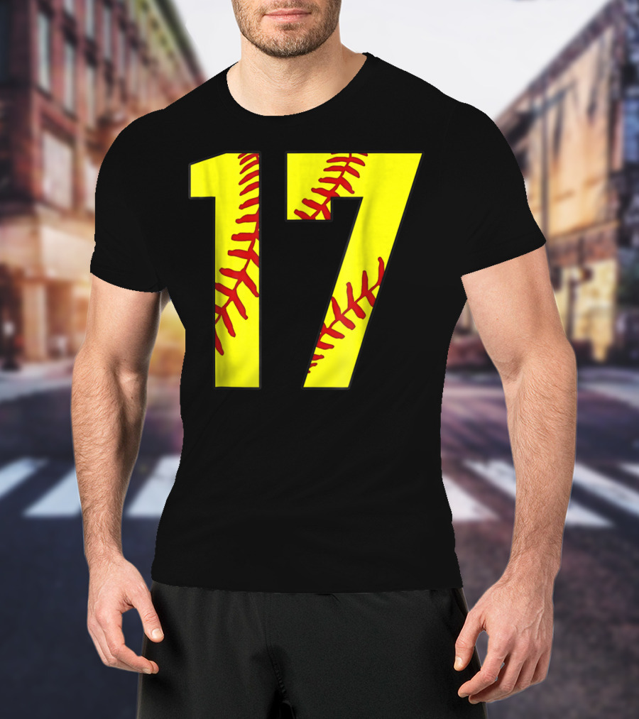 Softball Mom 17 Jersey Player Fan T-Shirt