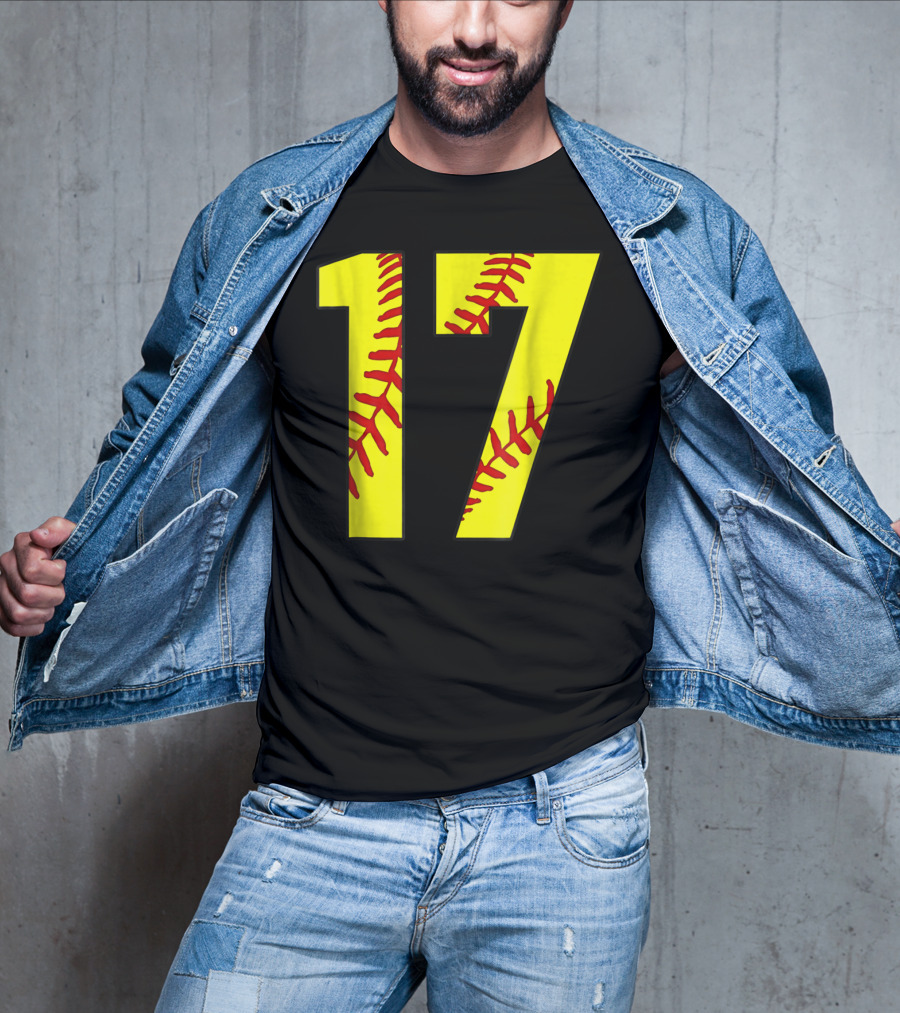 Softball Mom 17 Jersey Player Fan T-Shirt