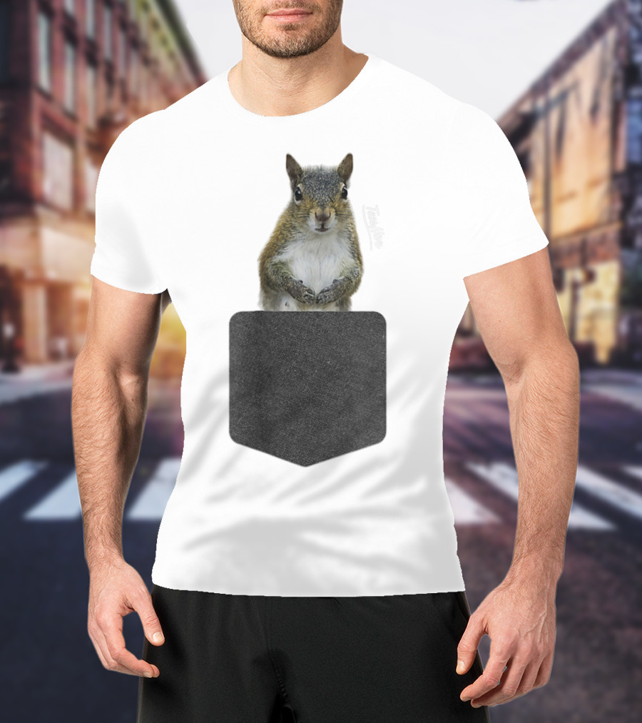 Squirrel Pocket Squirrel Mom Funny Squirrel Lover Teeshirt T-Shirt