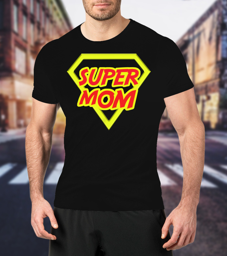 Super Mom Hero Emblem T-Shirt