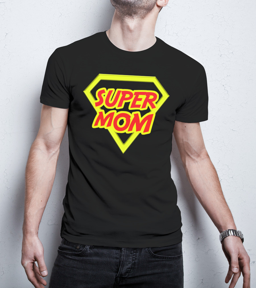 Super Mom Hero Emblem T-Shirt