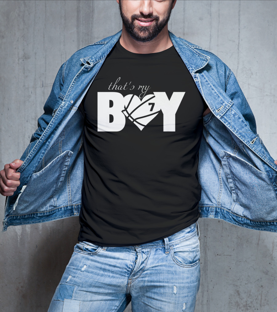 That's My Boy 7 Basketball Heart Design For Mom And Dad T-Shirt