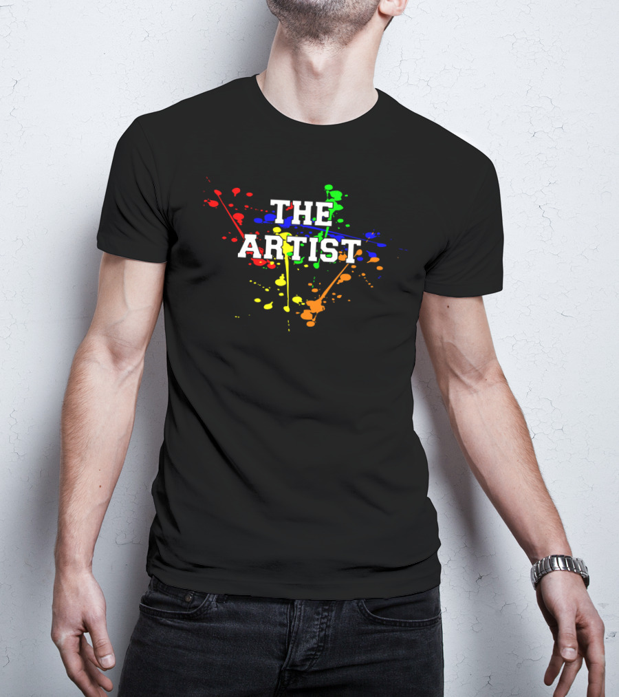 The Artist Dad Colorful Paint Splash Family Matching83 T-Shirt