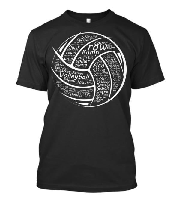 Funny Volleyball Mom Player Training Coach Support 73 Volleyball Terms And Slang Word T-Shirt