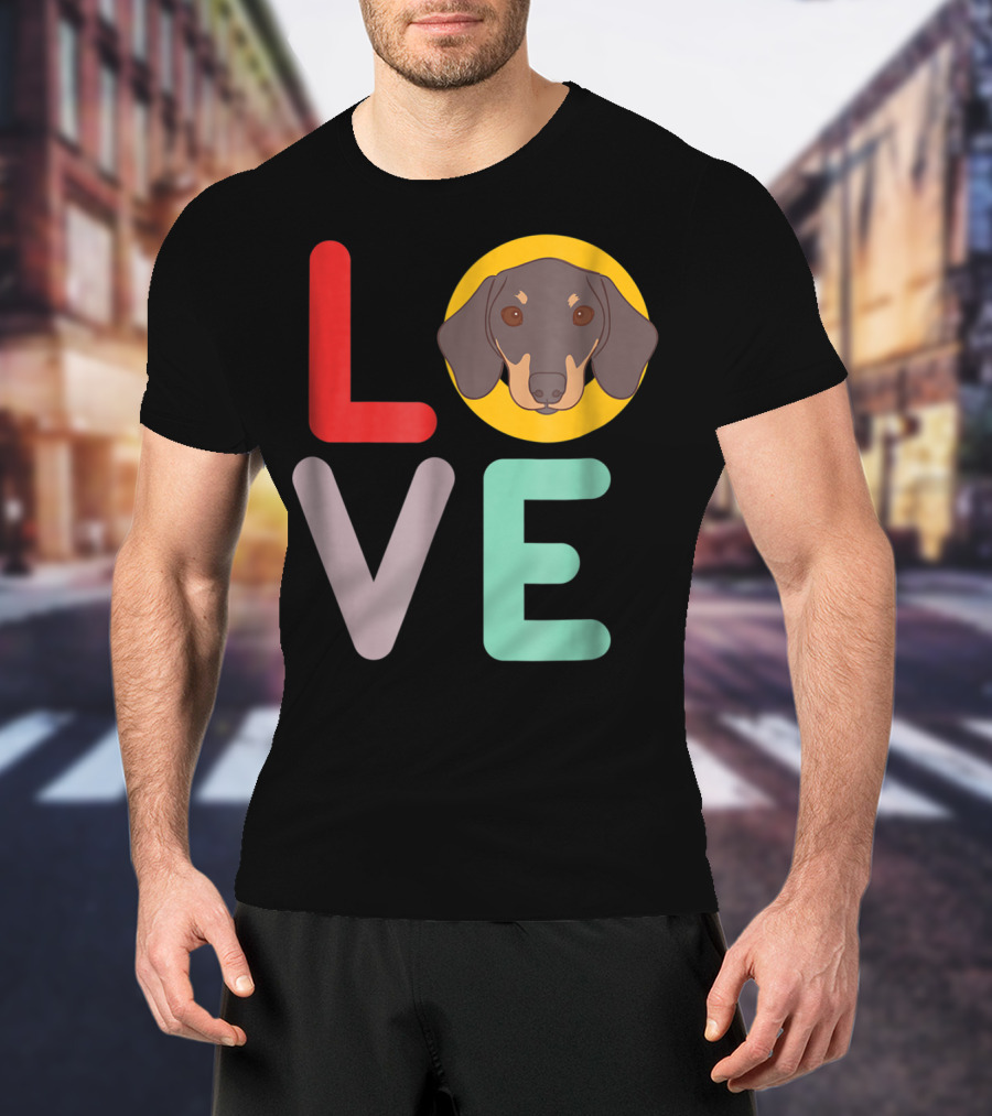 Love Dachshund Dog Animal Lover Puppies Mom Dad20 T-Shirt