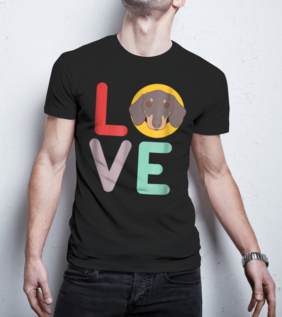 Love Dachshund Dog Animal Lover Puppies Mom Dad20 T-Shirt