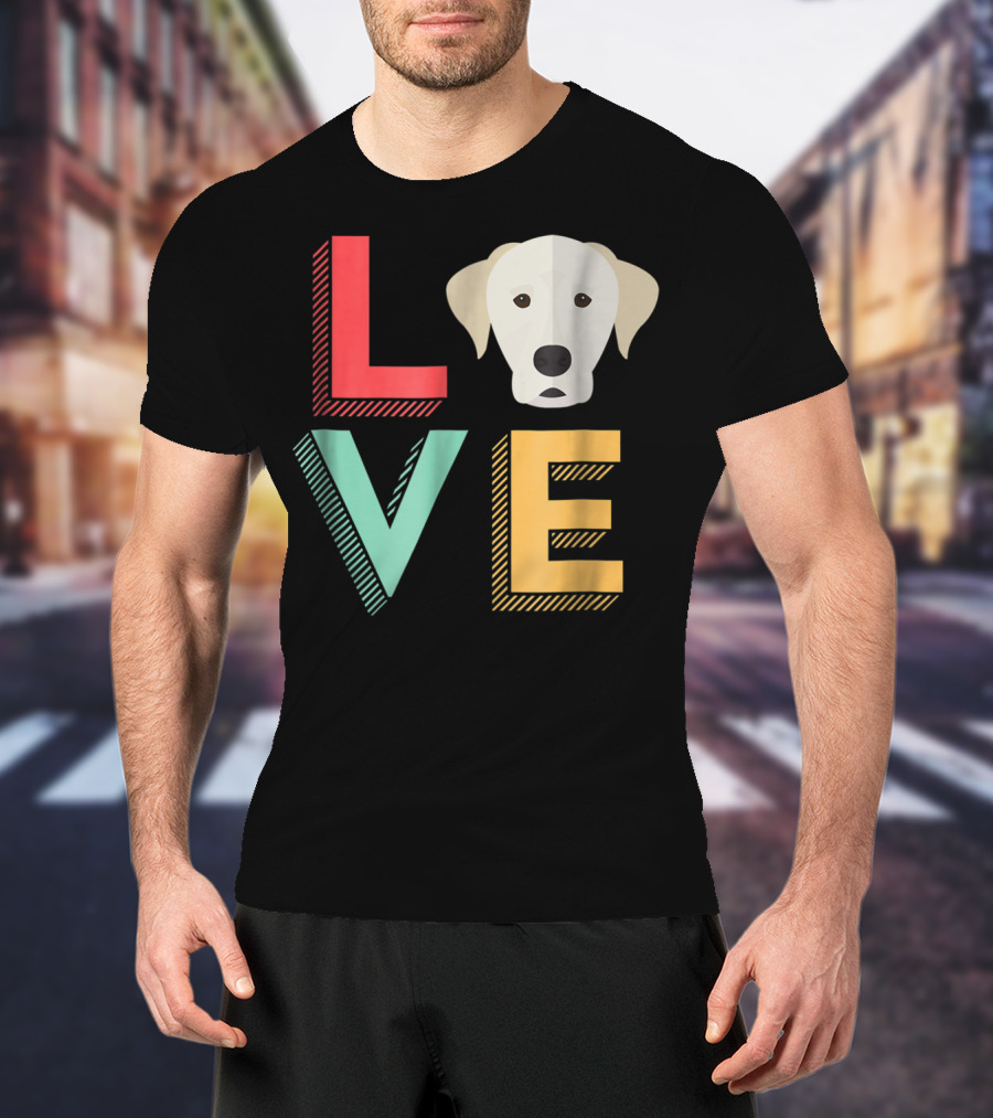 I Love Labrador Dog Lover Lab Puppies Mom And Dad39 Cute Puppy Head In LOVE T-Shirt
