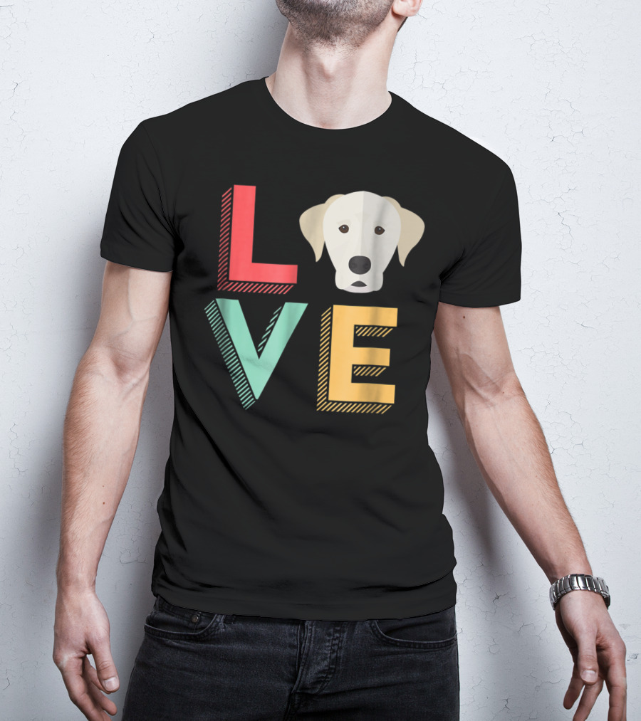 I Love Labrador Dog Lover Lab Puppies Mom And Dad39 Cute Puppy Head In LOVE T-Shirt
