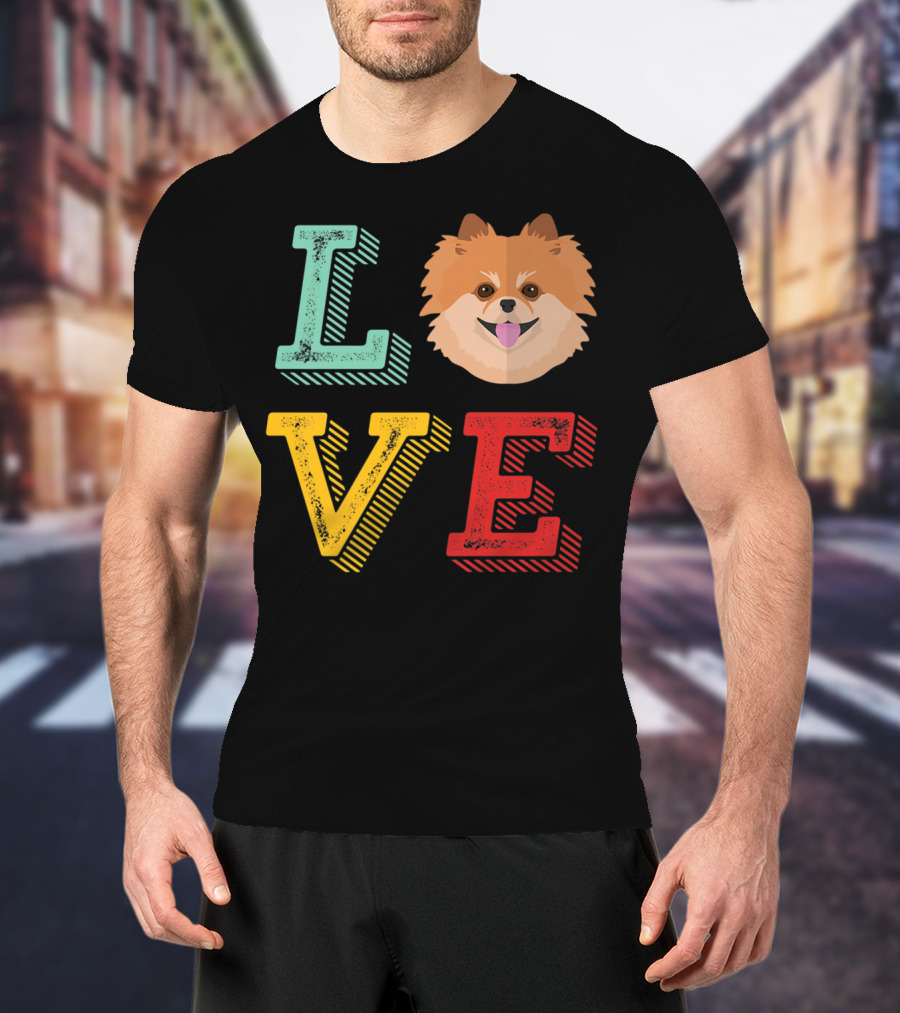 LOVE Pomeranian Dog For Pom Puppy Lover14 T-Shirt