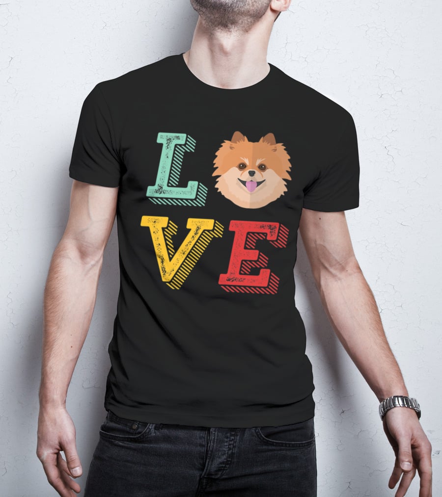LOVE Pomeranian Dog For Pom Puppy Lover14 T-Shirt
