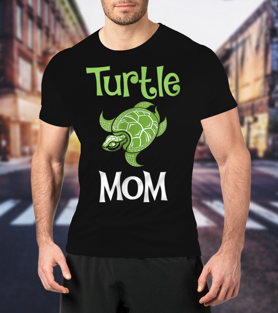 Turtle Mom Green Tortoise T-Shirt