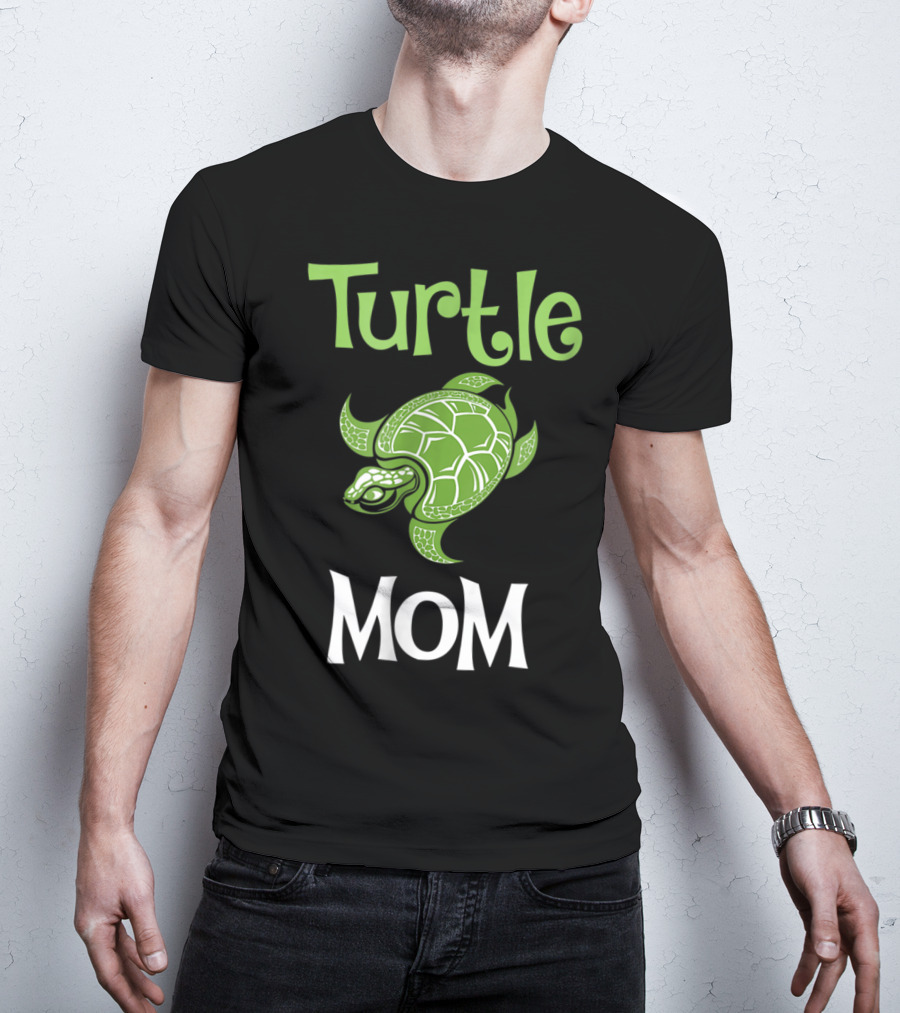 Turtle Mom Green Tortoise T-Shirt