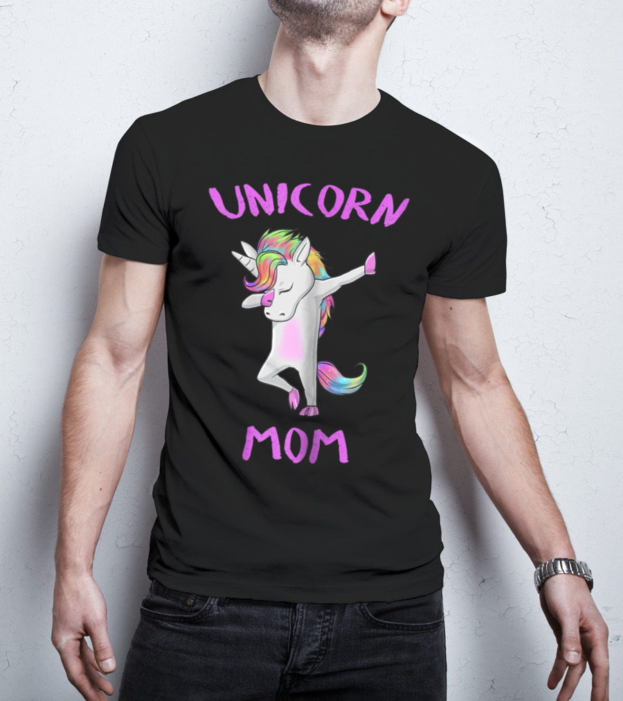 Unicorn Mom Dabbing Rainbow Unicorn Dab T-Shirt