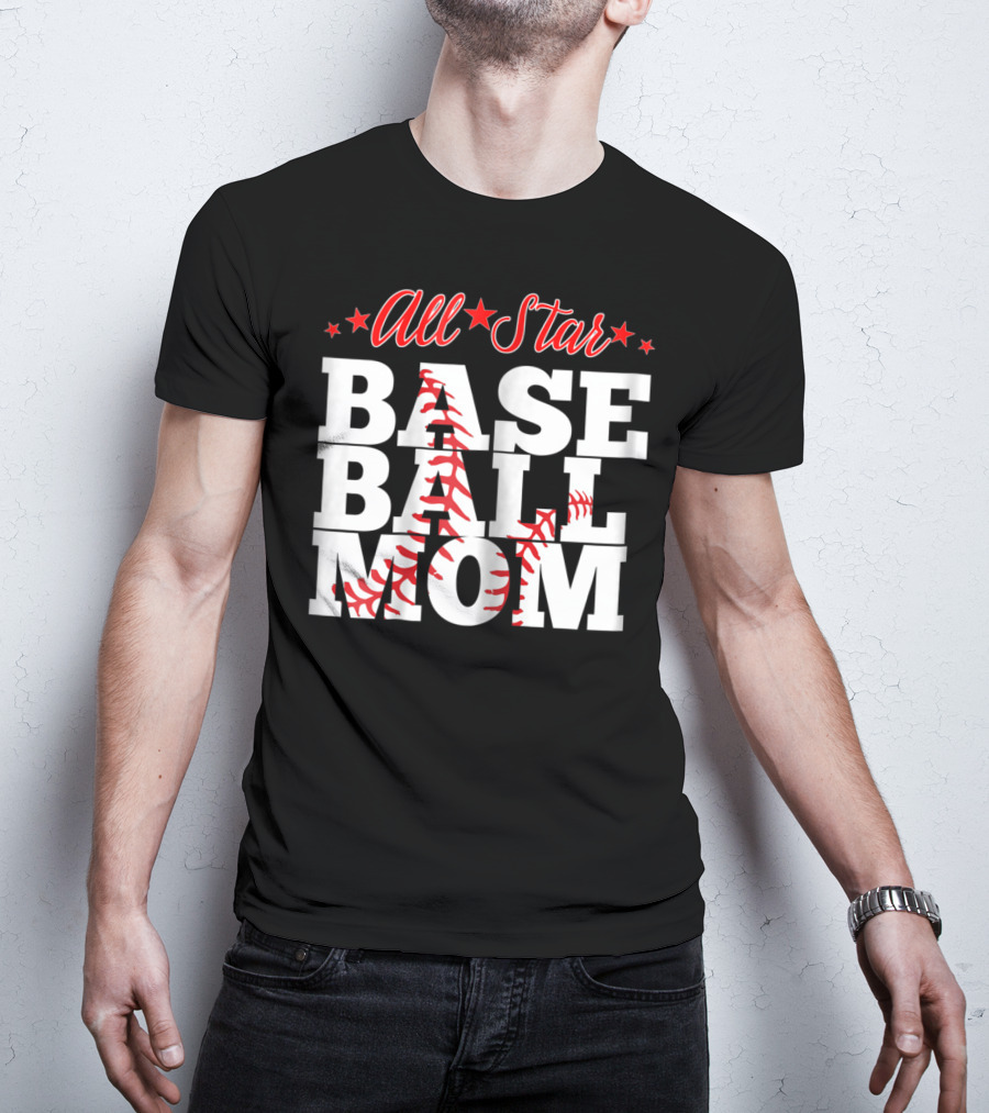 All Star Baseball Mom T-Shirt