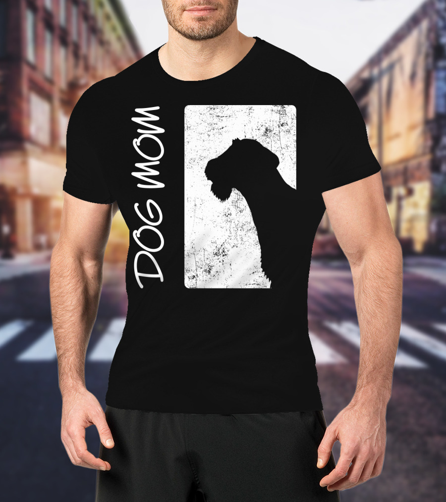 Dog Mom Airedale Terrier Silhouette S72 T-Shirt