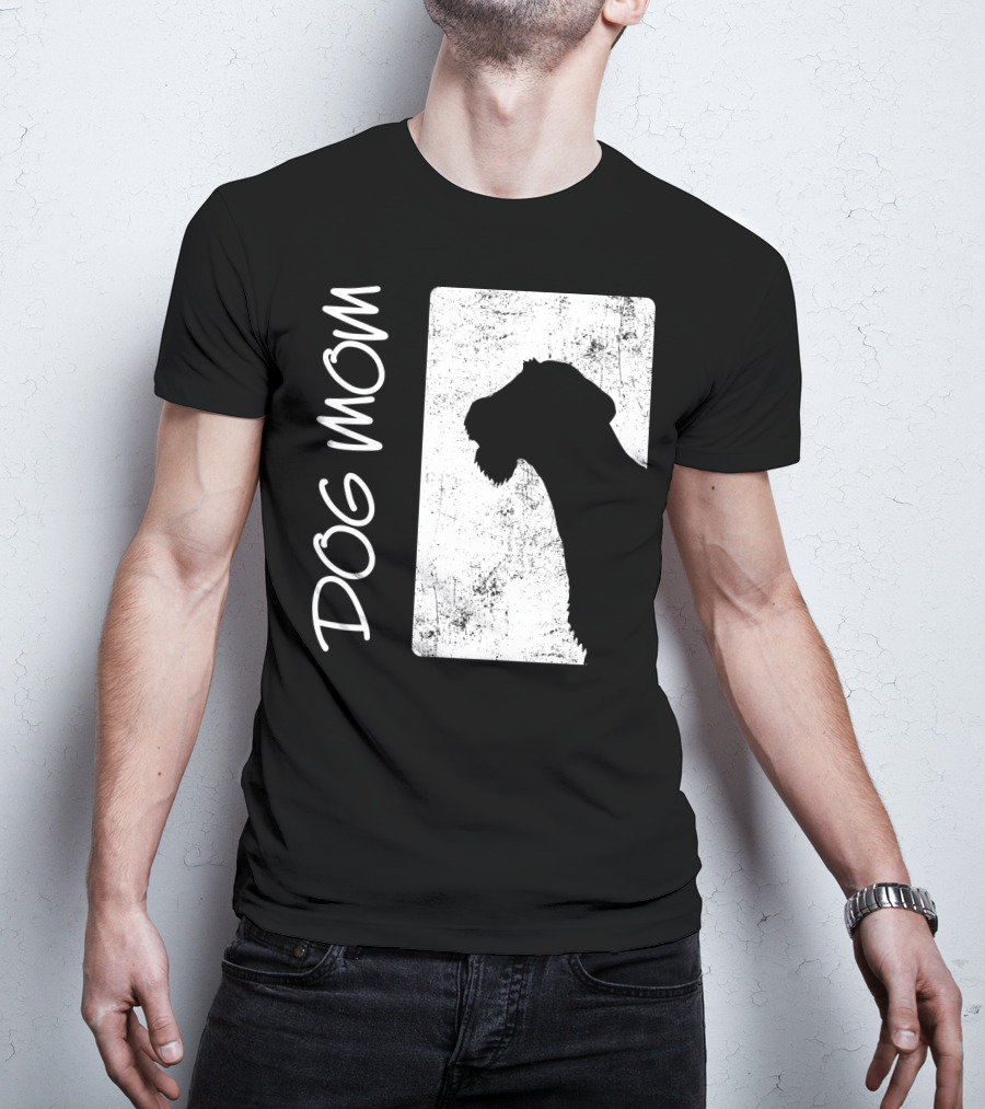 Dog Mom Airedale Terrier Silhouette S72 T-Shirt