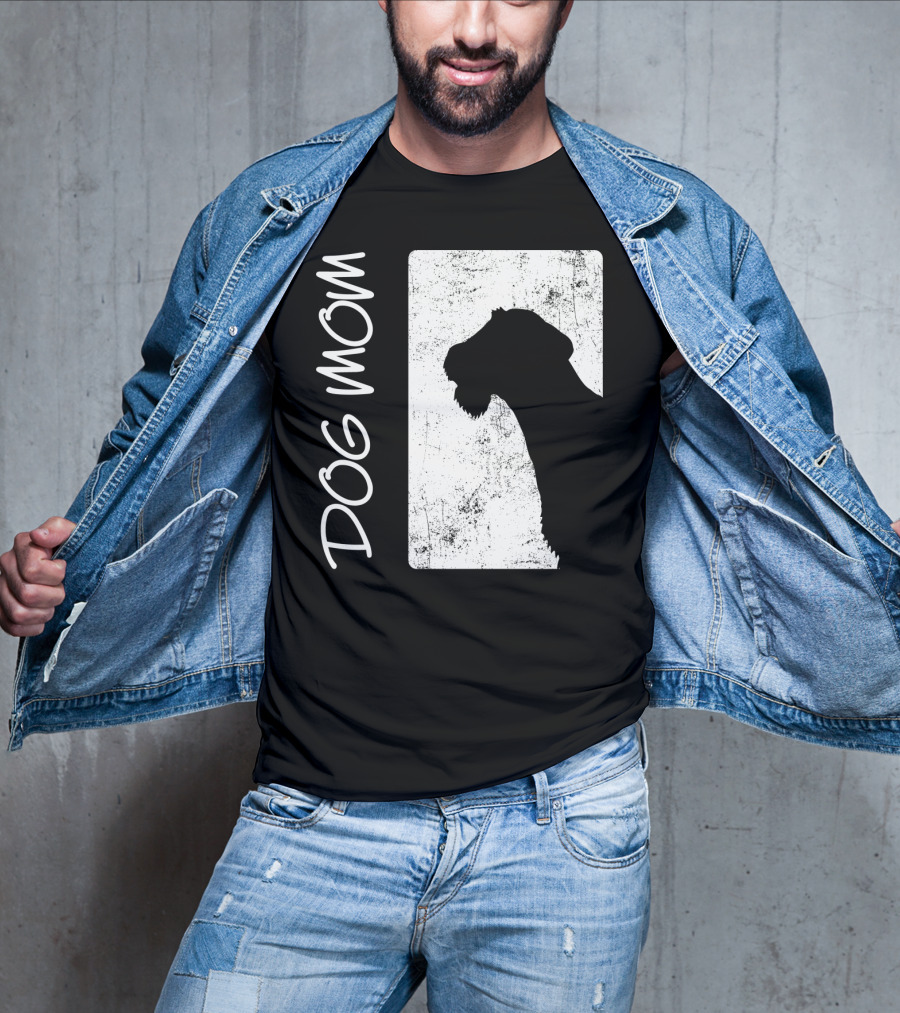 Dog Mom Airedale Terrier Silhouette S72 T-Shirt