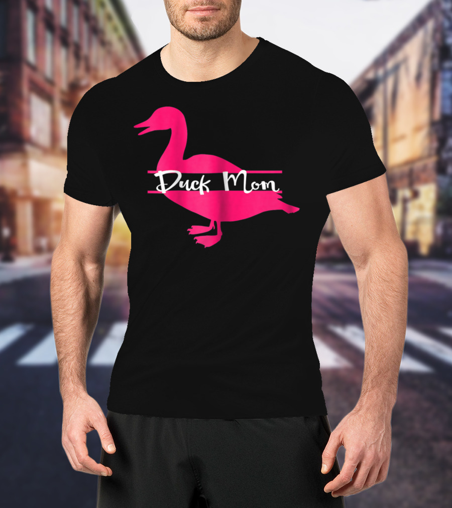 Duck Mom Rouen Pekin Duck Pink T-Shirt