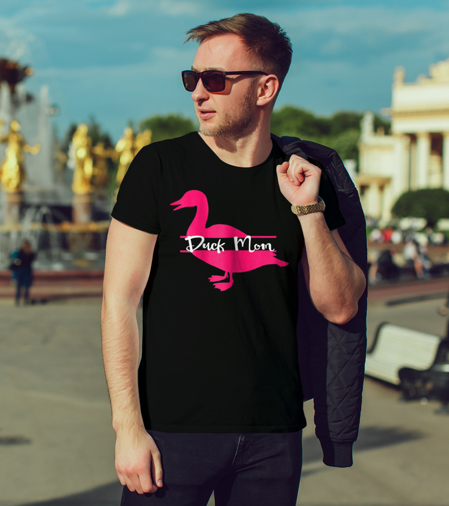 Duck Mom Rouen Pekin Duck Pink T-Shirt