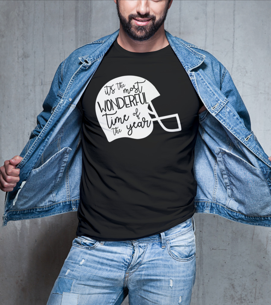 It's The Most Wonderful Time Of The Year Football Helmet Mom Mama Fan4 T-Shirt