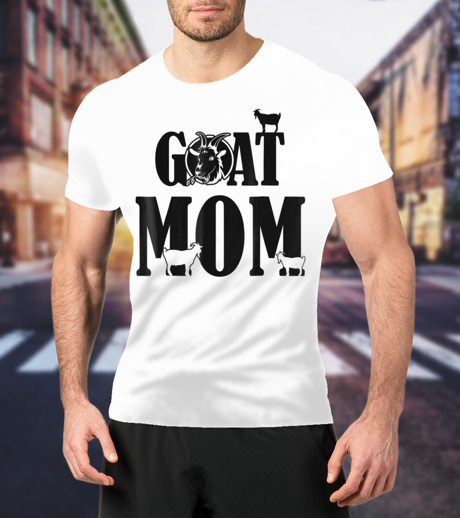 Proud Goat Mom With Cute Goat And Goat T-Shirt