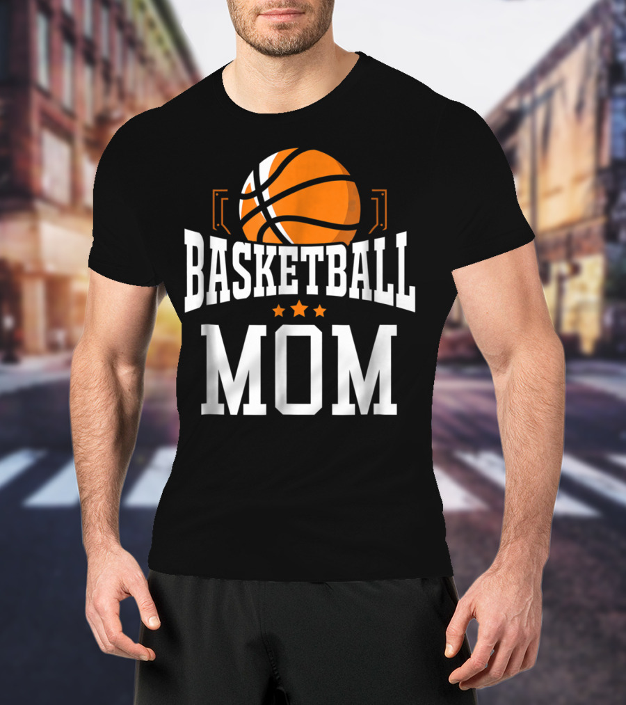 Basketball Mom Stars Hoop Sport T-Shirt