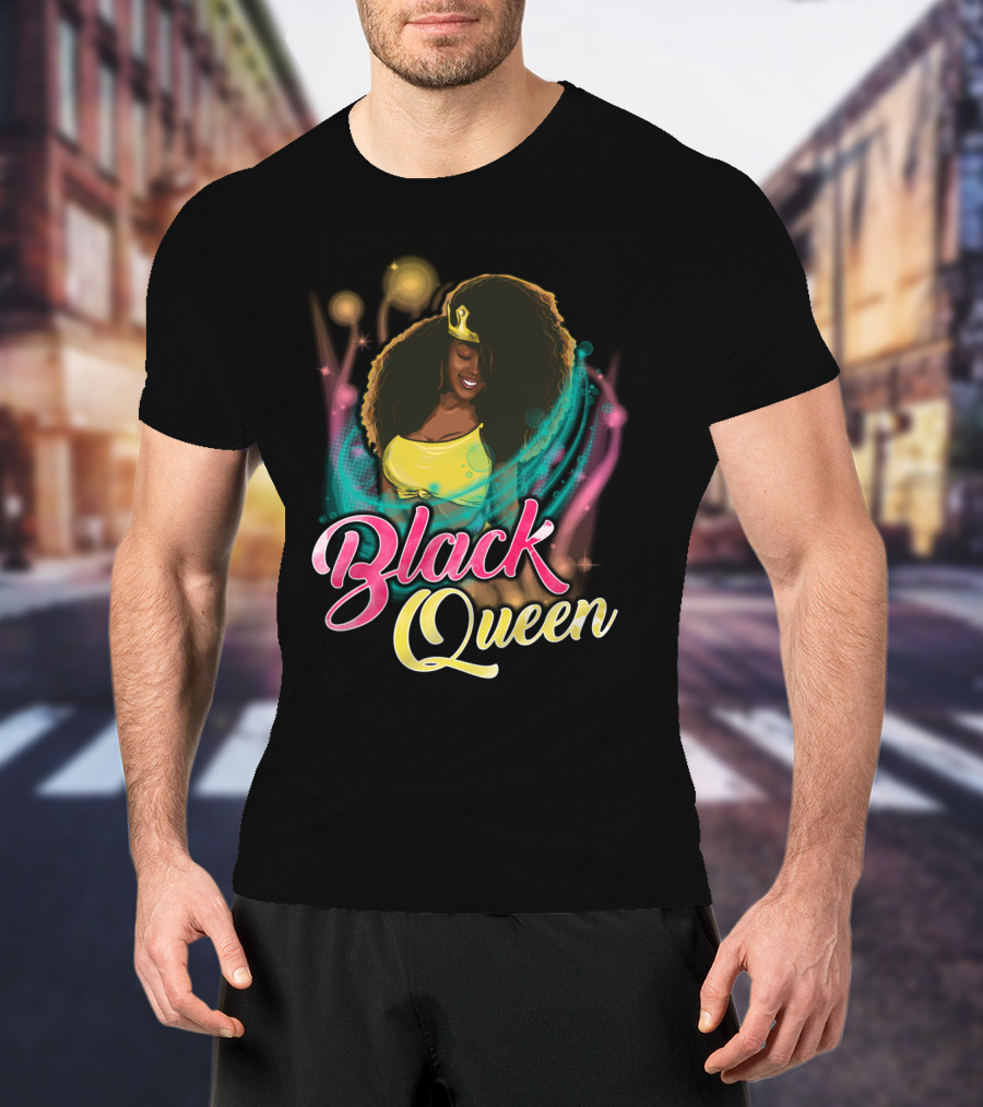 Black Queen Beautiful Afro Diva Mom Wife African9 T-Shirt