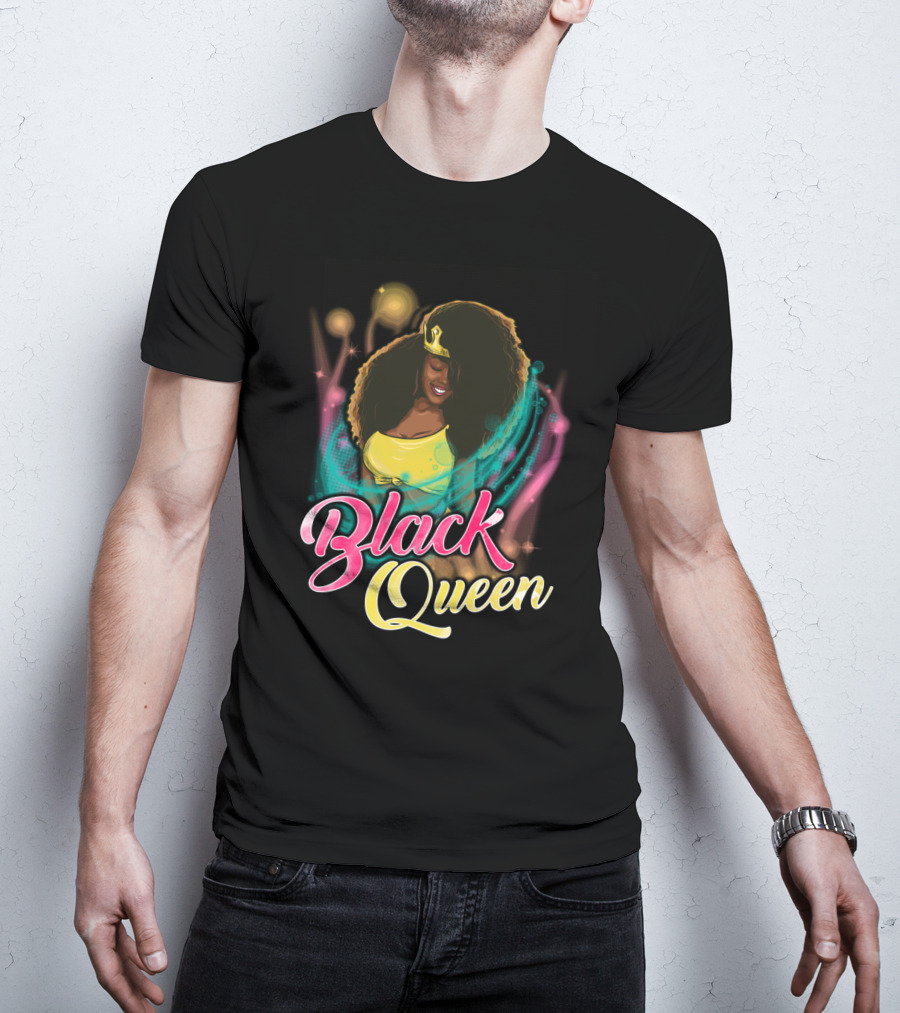 Black Queen Beautiful Afro Diva Mom Wife African9 T-Shirt