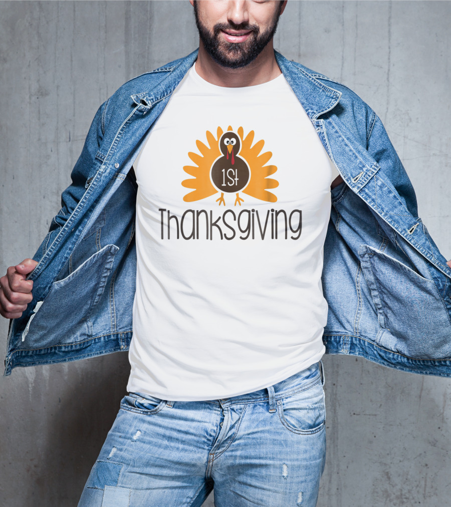 1st Thanksgiving Turkey Pregnant Baby T-Shirt