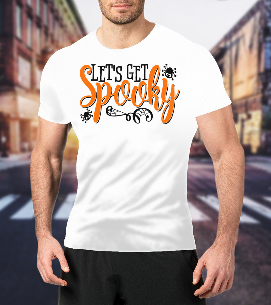 Let's Get Spooky Halloween Teacher Mom 7 Creepy Spiders T-Shirt