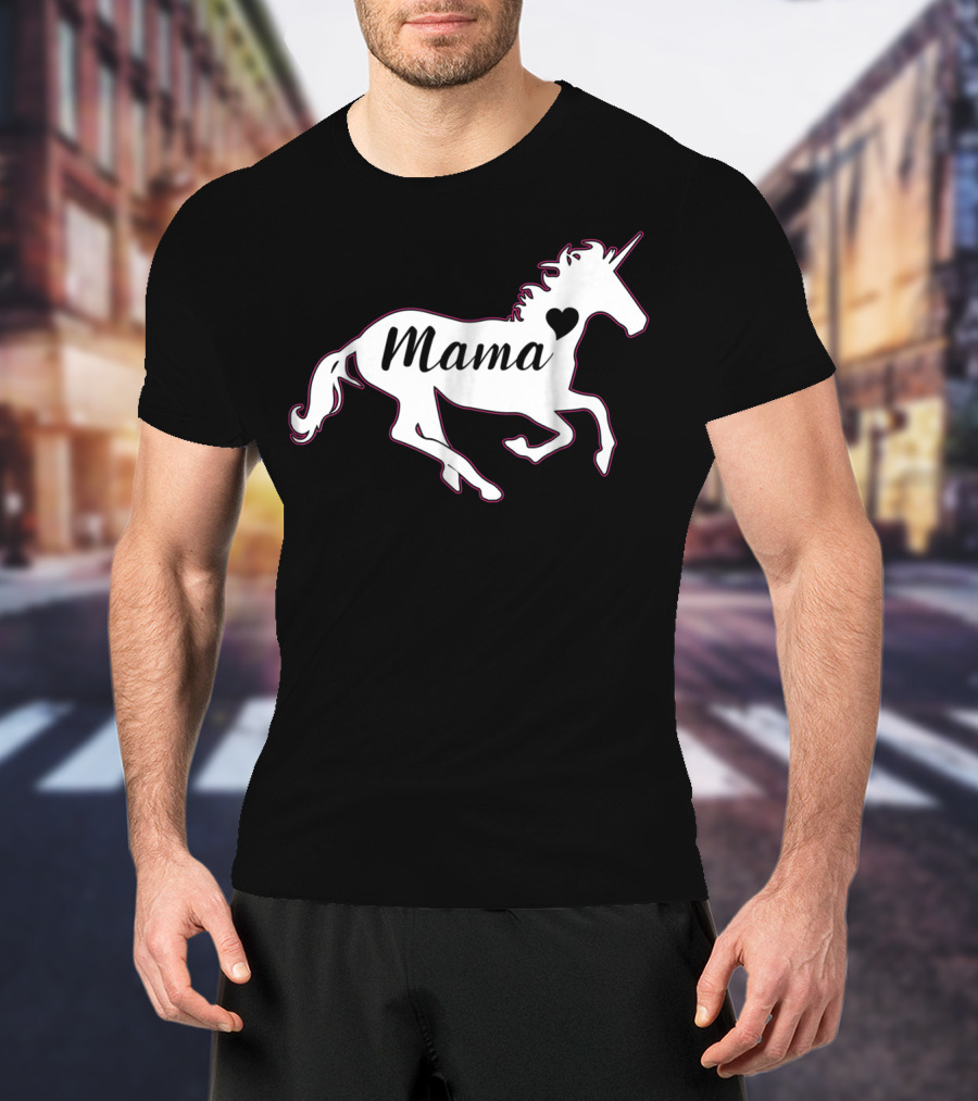 Mama Unicorn Horse Mom Life Women Grandma T-Shirt