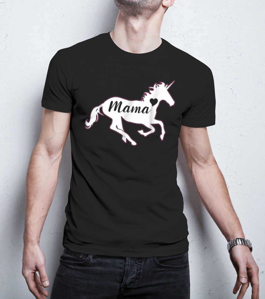 Mama Unicorn Horse Mom Life Women Grandma T-Shirt