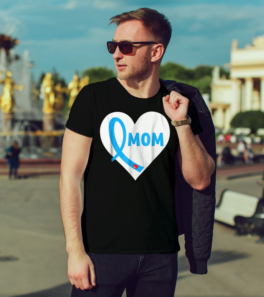 Proud Mom Mama Mother Of A Type 1 2 Diabetes Diabetic Heart T-Shirt