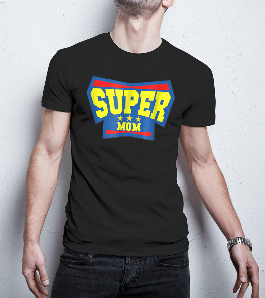 Super Mom Superhero Mother Star T-Shirt