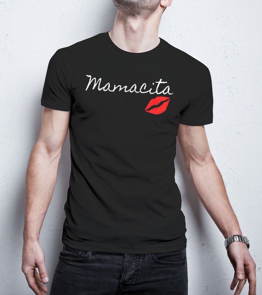 Mamacita Funny Cute USAMexican With Red Lips T-Shirt