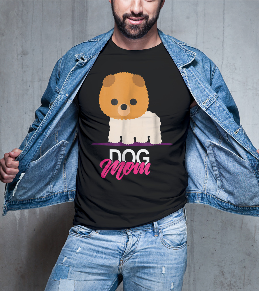 DOG MOM Funny Dog Lover Cute Pomeranian Art S97 T-Shirt