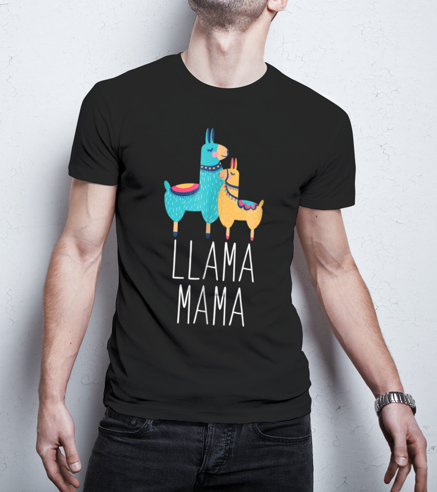 LLAMA MAMA Funny Llamas Mom Meme Cute T-Shirt