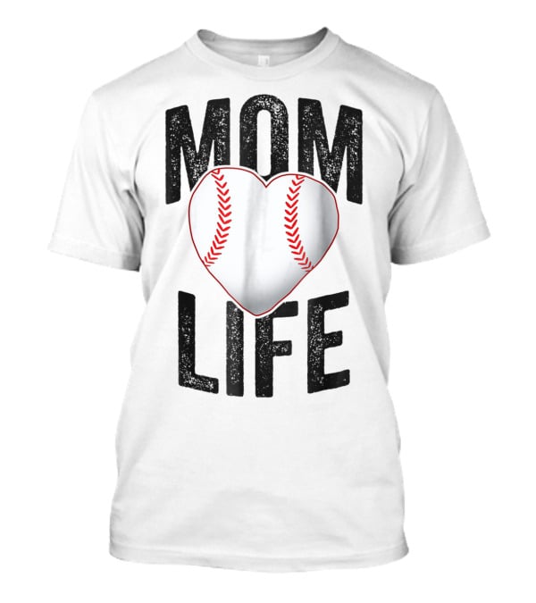 Mom Life Baseball Heart Mother Mama Player Team Heart25 T-Shirt