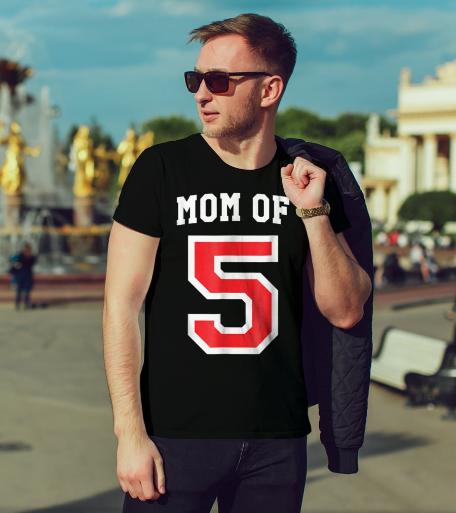 Mom Of 5 Baseball Jersey T-Shirt