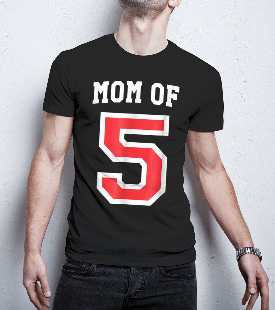 Mom Of 5 Baseball Jersey T-Shirt